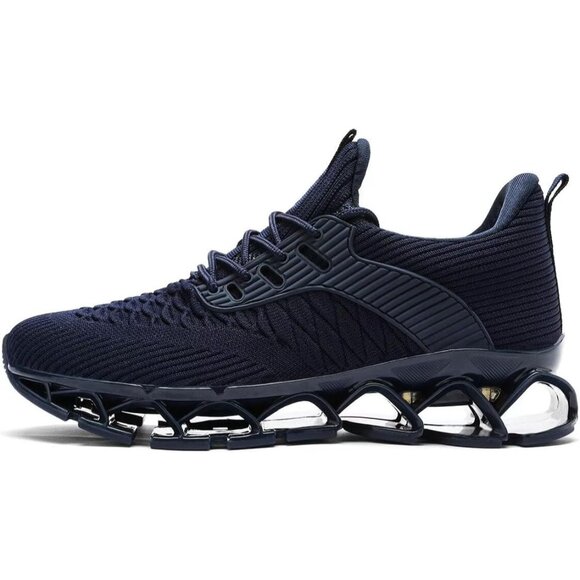 Men\'s Blue Casual Fashion Comfortable Non Slip Sport Trainer Athletic Shoes main image 4
